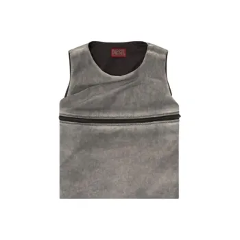 DIESEL Bubble Top With Utility Pocket 'Grey'