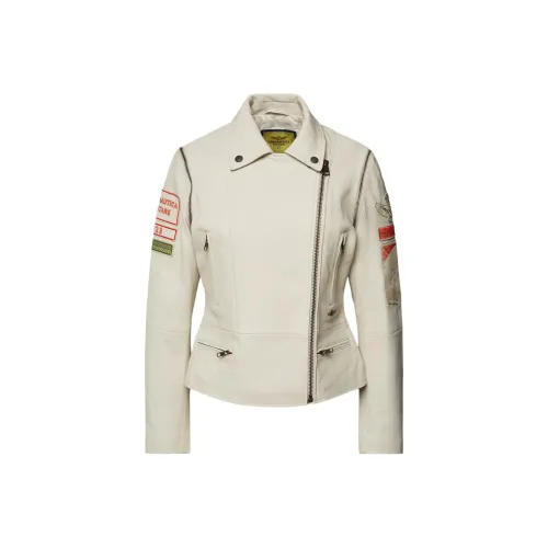 AERONAUTICA MILITARE 화이트 여성 가죽 자켓