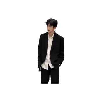 ZOTRANS Business Suits Unisex Black Coat+Shirt+Black Suit Pants