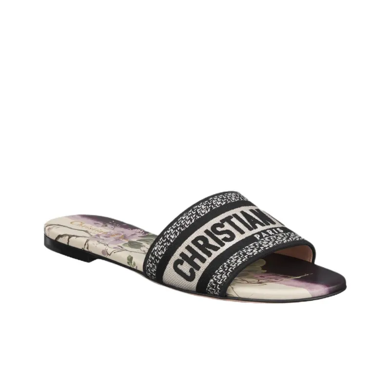 DIOR Dway Slide Slippers Women's Black-1