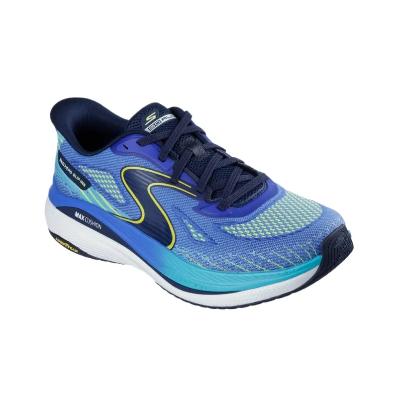 Skechers Max Cushioning Propulsion Mid Top Running Shoes Men's Blue-3