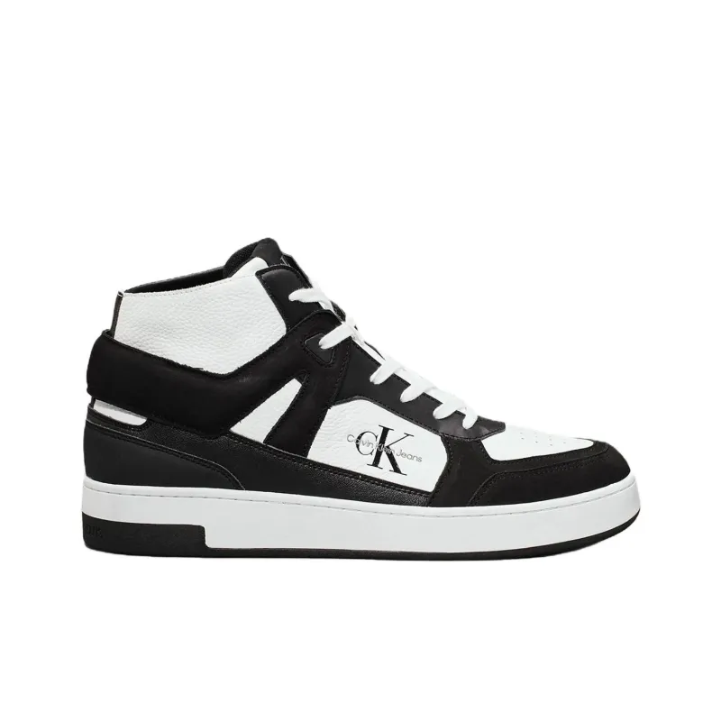 CKJ CALVIN KLEIN JEANS Mid Top Skateboard Shoes Men's Black-1