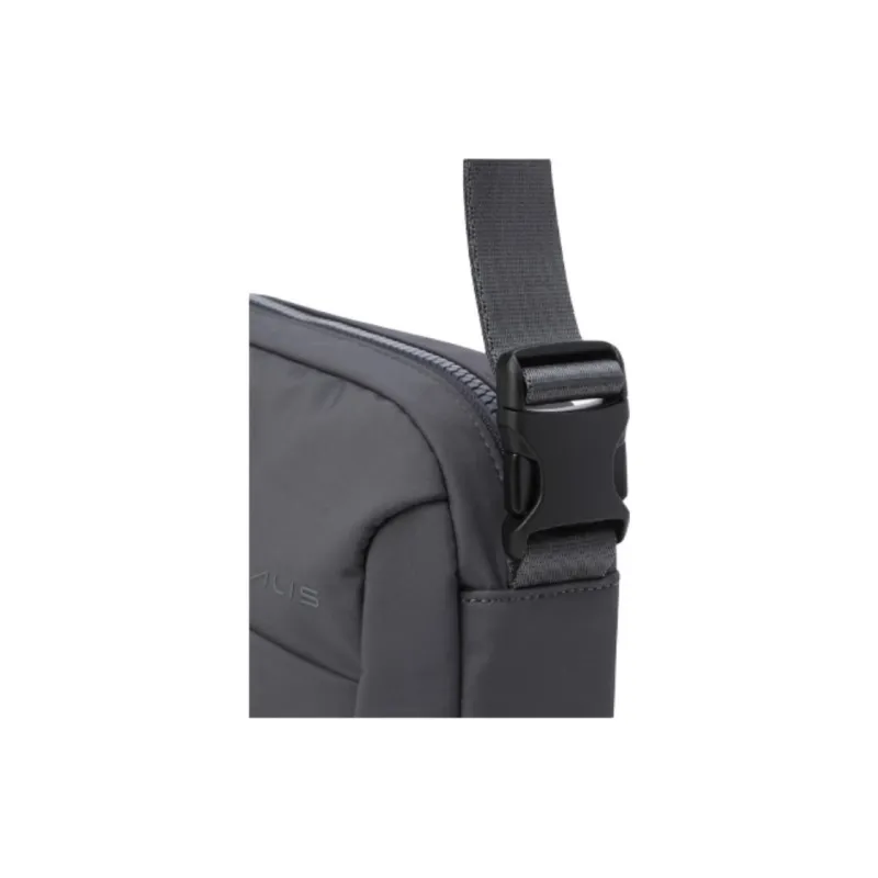 DESCENTE Polyester Shoulder Bag, Crossbody Bag Medium Size Unisex Charcoal Gray-8
