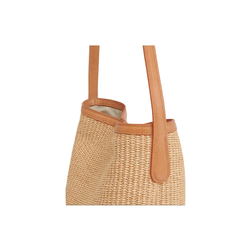 MANSUR GAVRIEL Raffia Shoulder Bag Trumpets Women's Beige-3