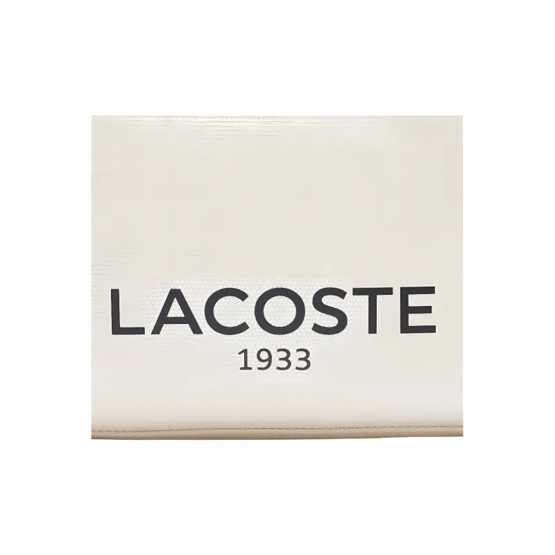 LACOSTE Cotton Shoulder Bag, Crossbody Bag, Handbag Women's Ecru-3