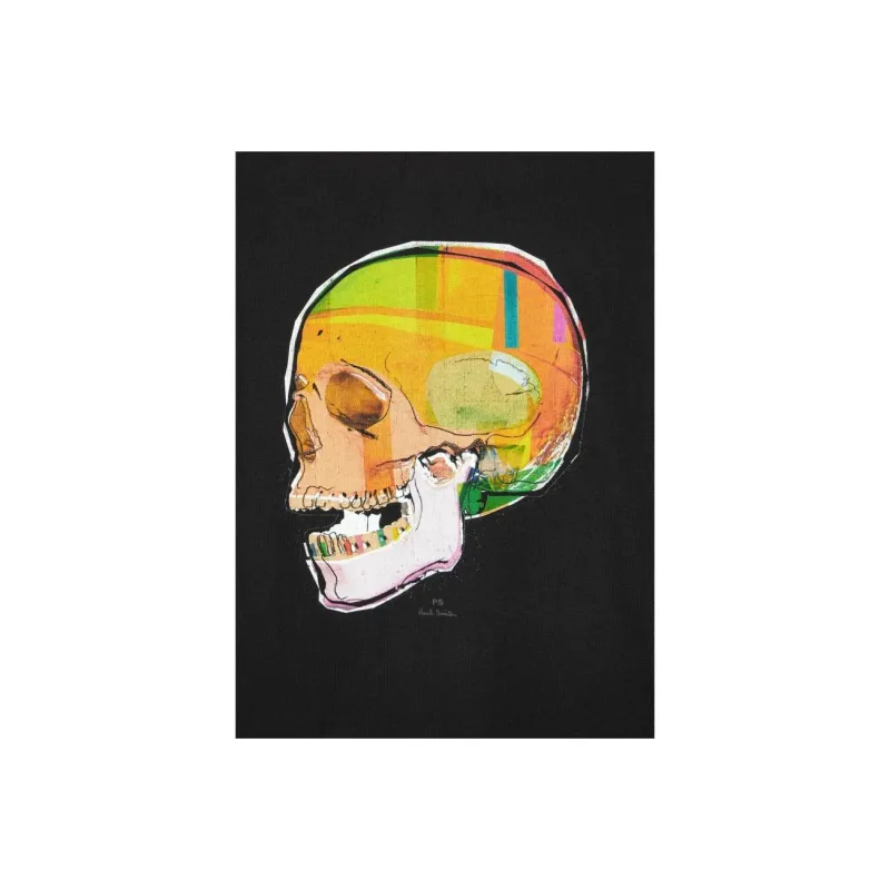 Paul Smith Skull Sketch Print T Shirt-1