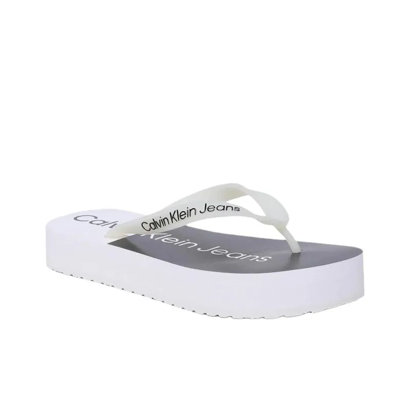 CKJ CALVIN KLEIN JEANS Flip Flops Women's White-2