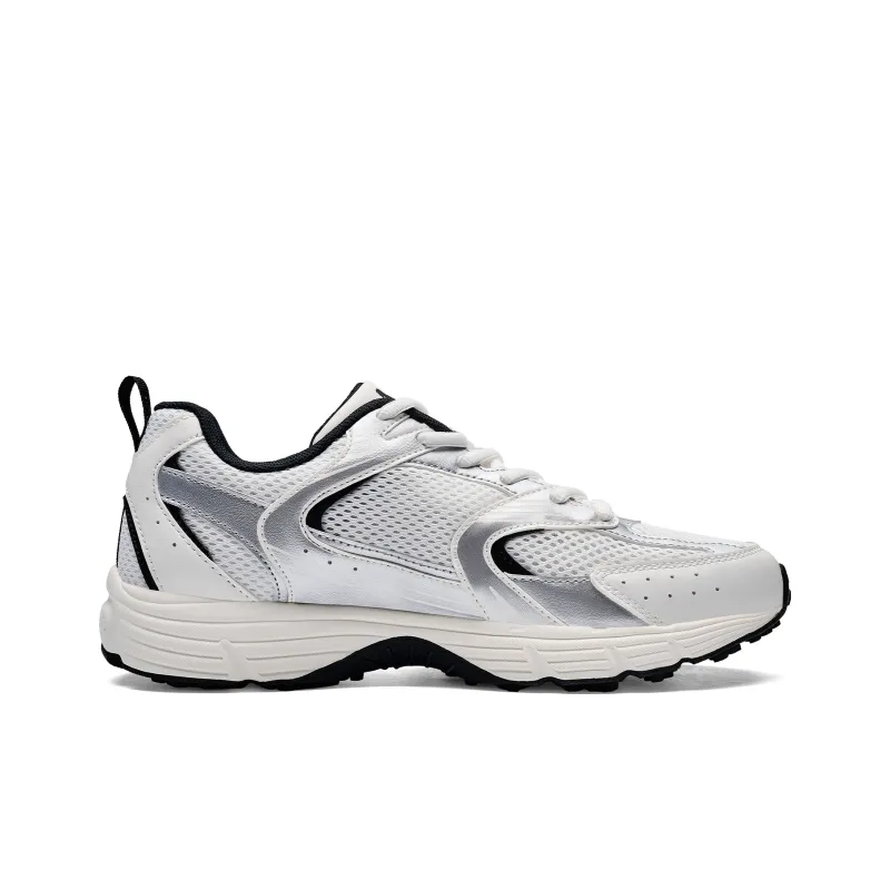 Kappa Slip Resistant, Abrasion Resistant, Breathable, Lightweight Low Top Running Shoes Unisex Korean White-1