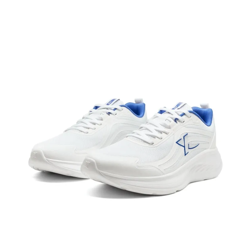 XTEP Cushioning And Breathable Low Top Casual City Commute Running Shoes Men's White Blue-2