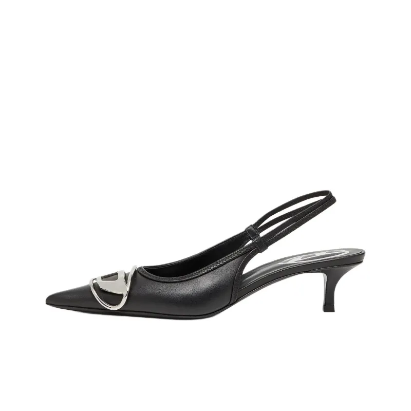 DIESEL D Venus Sb Slim Heel High Heels 4cm Women's Black-0
