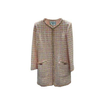 CHANEL 19C Long Sleeved Dress Women's Pink