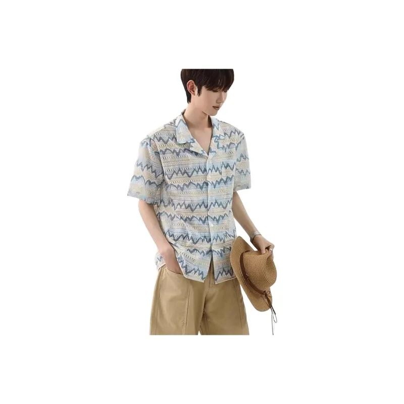 VIPGOOSE Shirts Unisex Blue-0