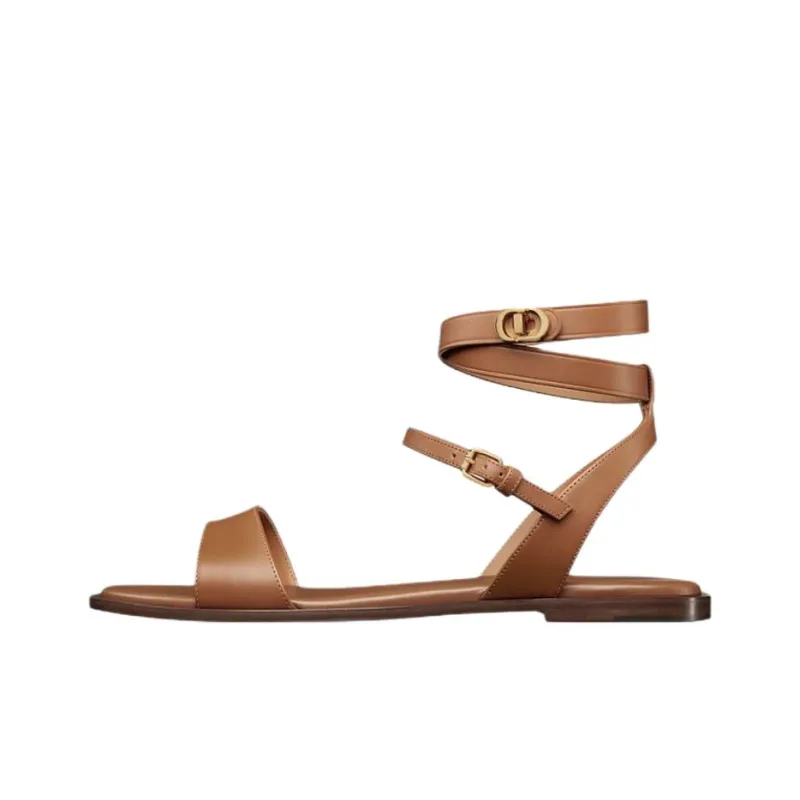 DIOR 30 Montaigne One Strap Sandals Women's Brown-0