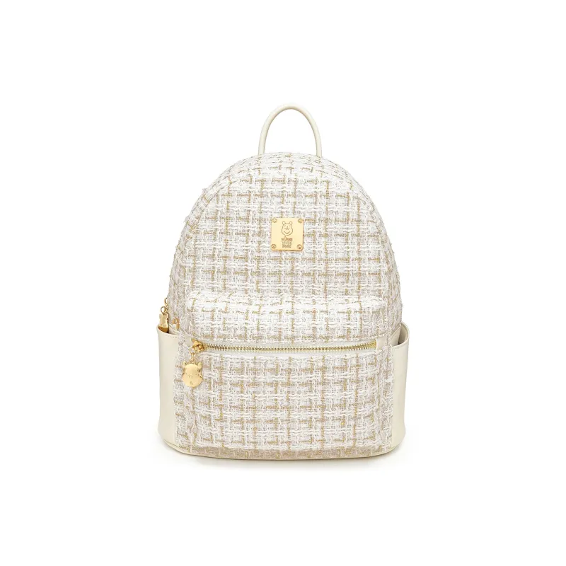 Disney Winnie The Pooh Series Fabric, PU Backpack Women's Black/White-6