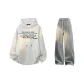 Heather Gray+White Gray Sweatshirt