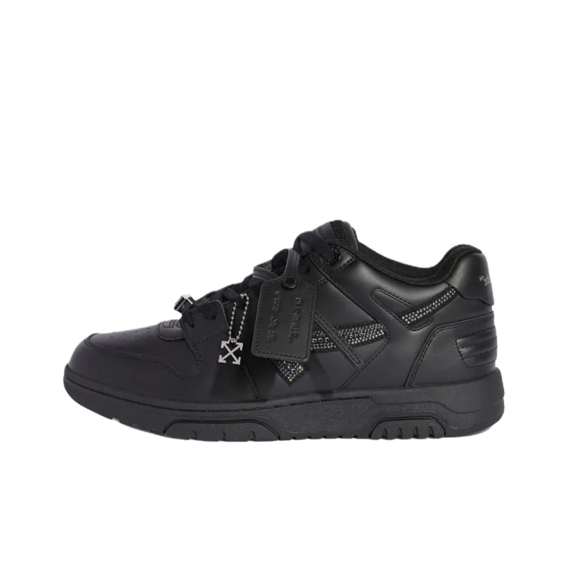 OFF WHITE Out Of Office Low Top Skateboard Shoes Men's Black-0