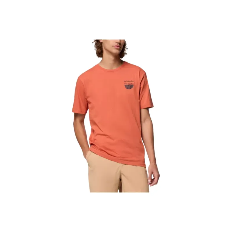 Columbia Hike T Shirts Unisex Orange-0