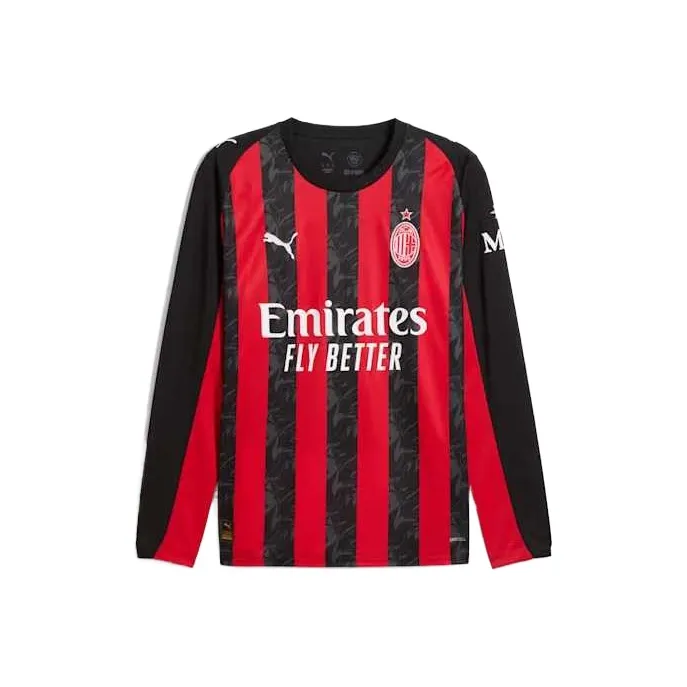 PUMA AC MilanDRYCELL 25/26 Long Sleeve Home Jersey Men RE FIBRE Soccer Jersey Men's-0