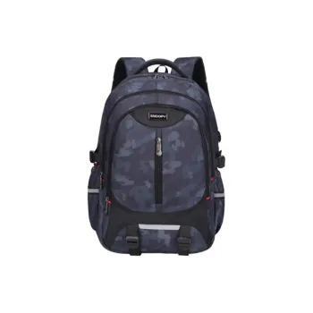 SNOOPY Oxford Backpack Tubas Men's Camouflage Gray/Camouflage Blue/Pure Black