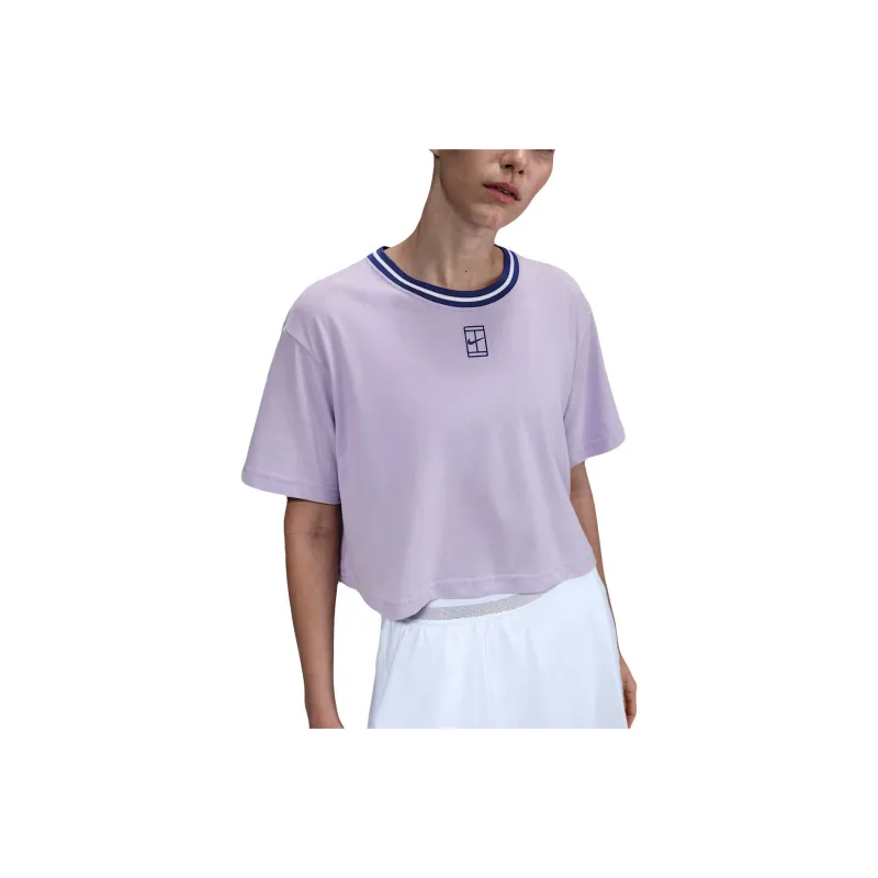 Nike HeritageDri Fit Drop Shoulder Sleeve T Shirt Women's-0