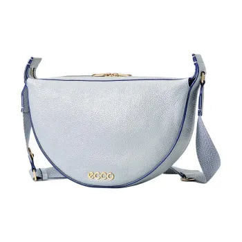 Ecco Cow Leather Shoulder Bag Medium Size Women's Concrete Gray