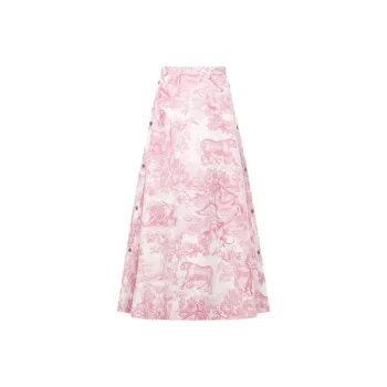 DIOR Dioriviera SS25 Casual Long Skirt Women's Pink