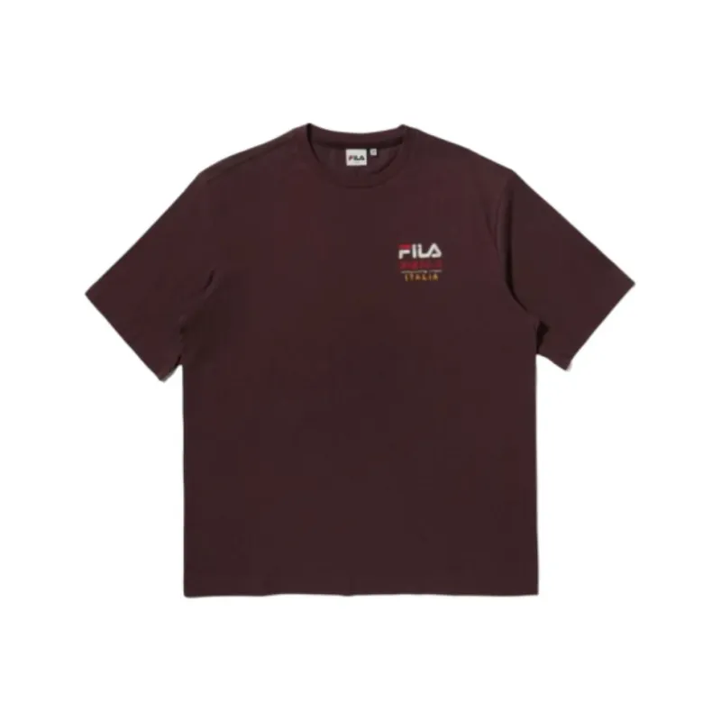 FILA T Shirts Unisex Burgundy-0