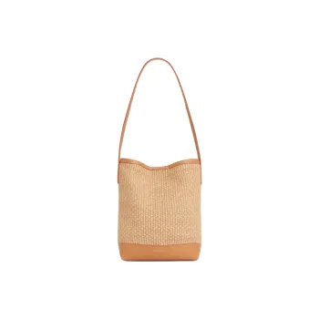 MANSUR GAVRIEL Raffia Shoulder Bag Trumpets Women's Beige