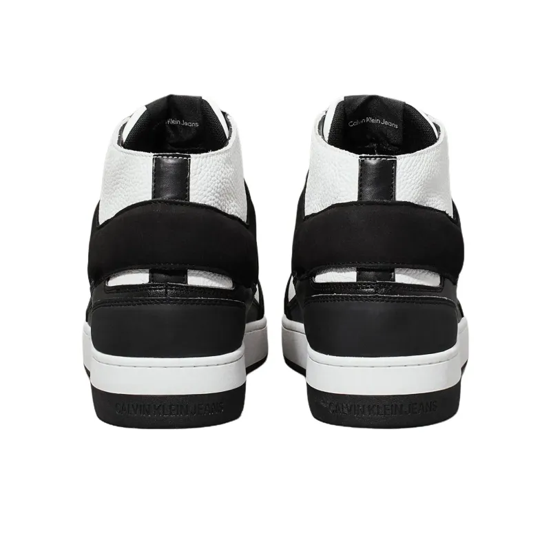 CKJ CALVIN KLEIN JEANS Mid Top Skateboard Shoes Men's Black-4