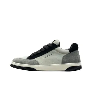 CHANEL Low Top Skateboard Shoes Women's White Gray