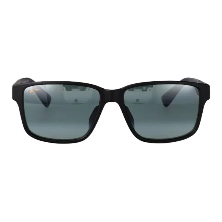 Maui Jim Nylon Irregular Shape Sunglasses Unisex Black-1