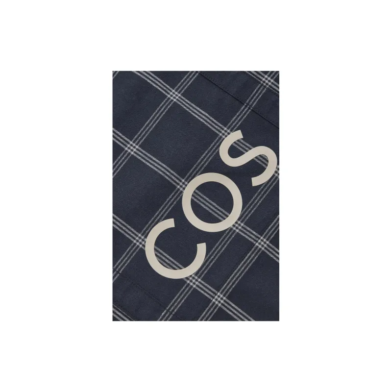 COS Cotton Tote Bag, Shopping Bag, Handbag, Shoulder Bag Regular Men's Navy Blue-4