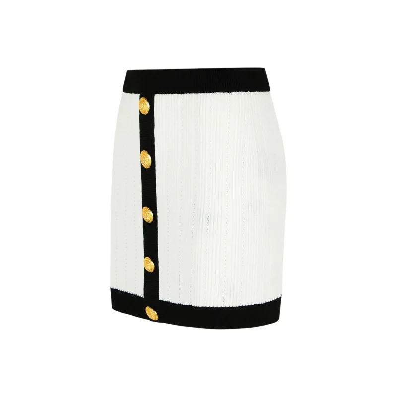 BALMAIN Casual Short Skirts Women's White-2