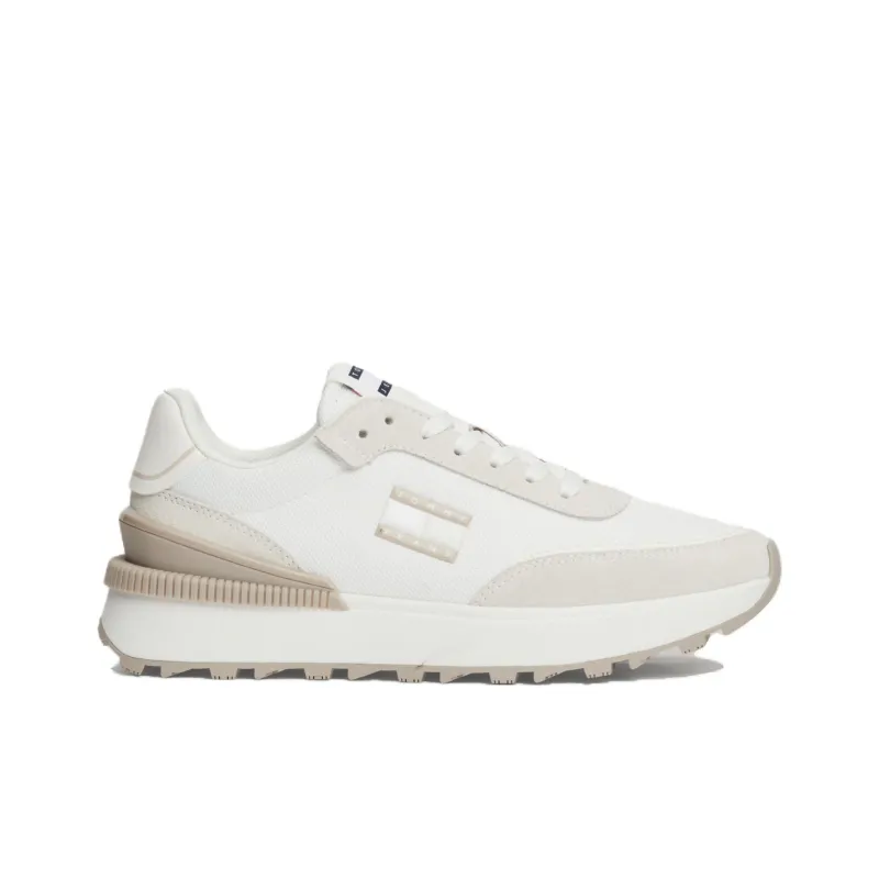 Tommy Hilfiger Trainers Abrasion Resistant Slip Resistant Low Top Casual Running Shoes Women's White Gray-1