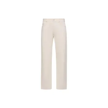 Moncler Straight Leg Jeans Men's Ivory White