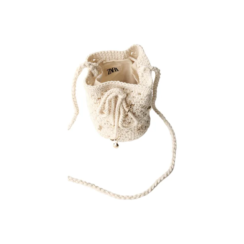 ZARA Polyester Crossbody Bags Regular Kids' Light Beige Yellow-3