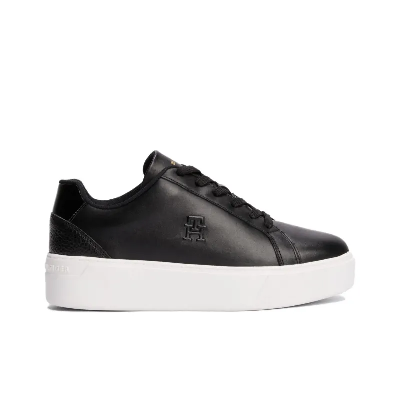 Tommy Hilfiger Trainers Low Top Skateboard Shoes Women's Black-1