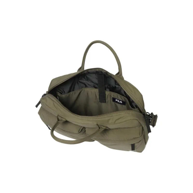 FILA Cotton With Nylon Shoulder Bag, Crossbody Bag, Handbag Unisex Army Green-2