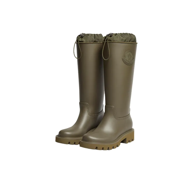 Moncler Kickstream Rain Boots Women's Olive Green-2