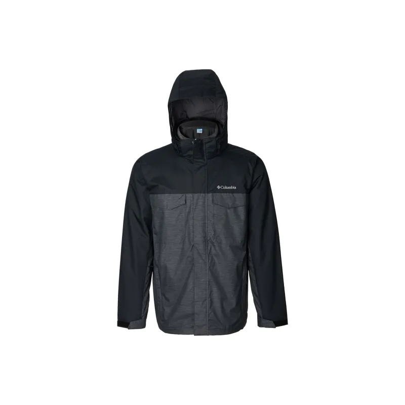 Columbia Hiking Waterproof, Windproof, And Breathable Windbreaker Jacket Unisex Black-2