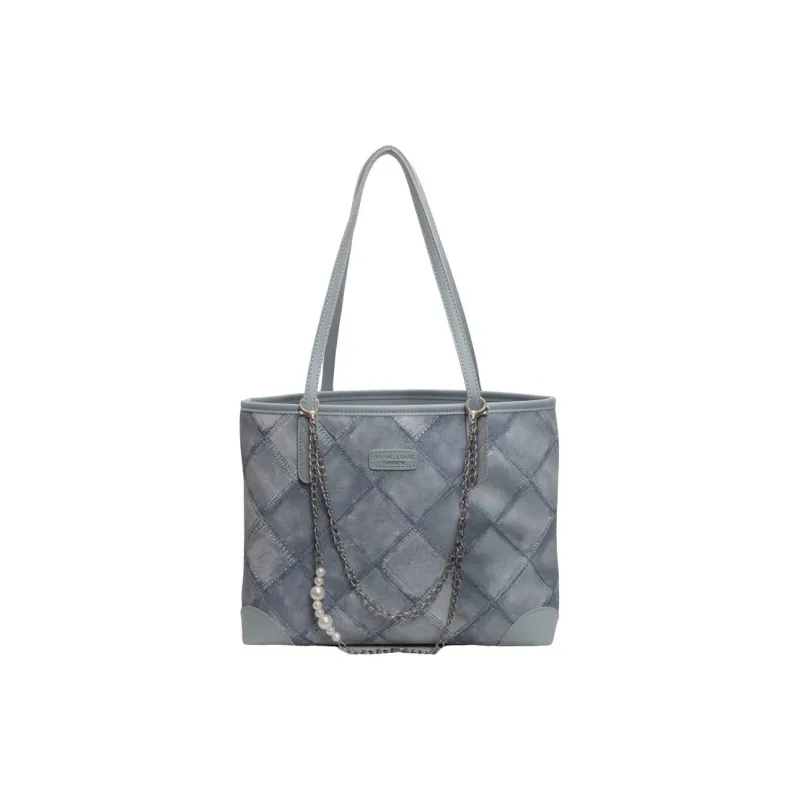LUVISTRUE PU Handbag Shoulder Bag Tote Regular Women's Ecru Black/Blue/Pink-14