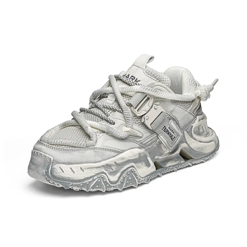 FAIRWHALE Slip Resistant, Abrasion Resistant, Lightweight Low Top Chunky Sneakers Unisex-16