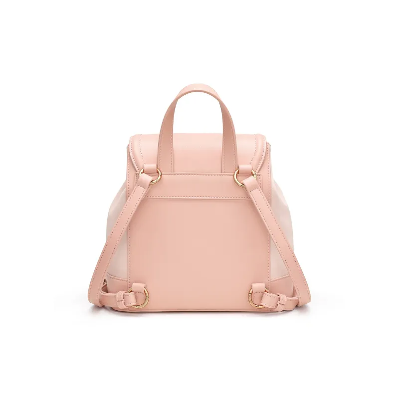 Disney Mickey Series PU Synthetic Leather Backpack Regular Women's Pink/Silver-3