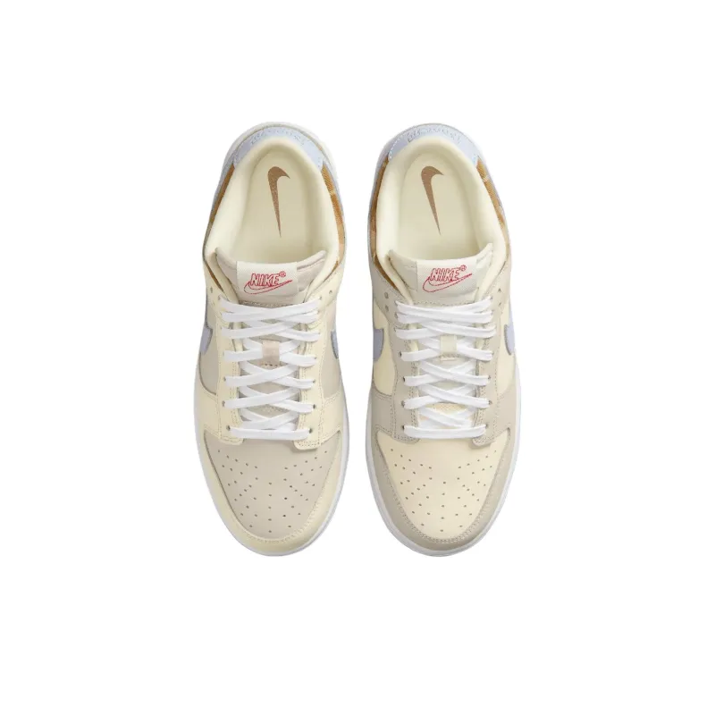 Nike Dunk Abrasion Resistant Low Top Skateboard Shoes Women's Beige-2