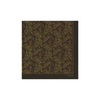 SAINT LAURENT Silk Scarves Unisex Brown