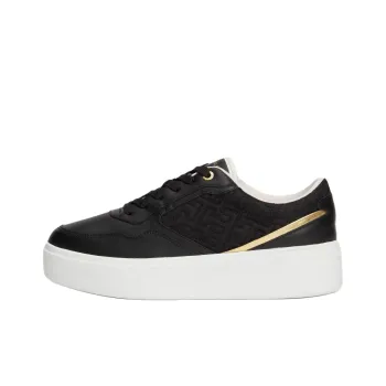 Tommy Hilfiger TH Monogram Low Top Skateboard Shoes Women's Black