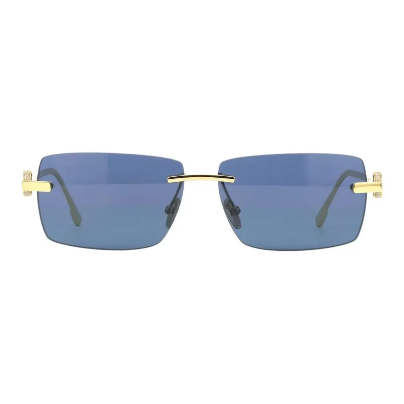 FRED Acetate Rectangular Sunglasses Unisex Dark Blue-2