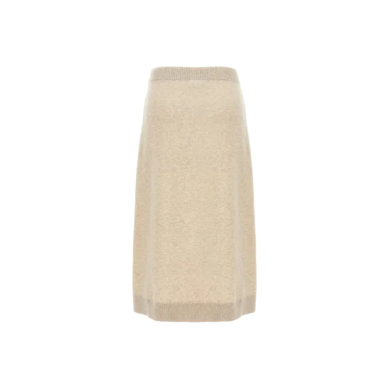 Brunello Cucinelli Casual Long Skirt Women's Beige-1
