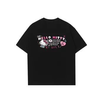 Sanrio x HelloKitty Hello Kitty T Shirt Unisex Black, White