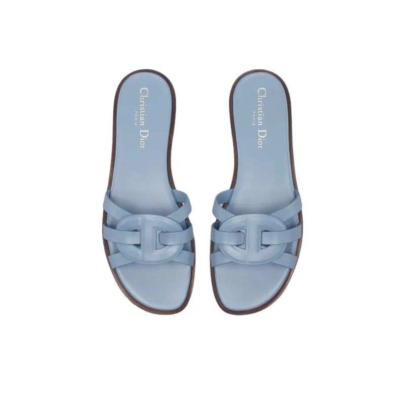 DIOR D Club Slide Slippers Women's Blue-2